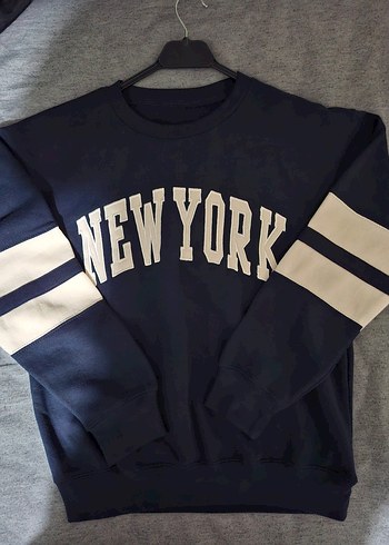 Lacivert Baskılı Kadın Sweatshirt - Görsel 2