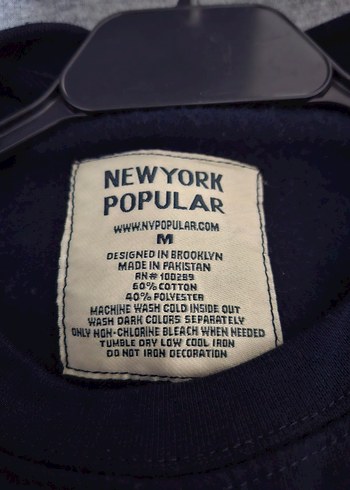 Lacivert Baskılı Kadın Sweatshirt - Görsel 3