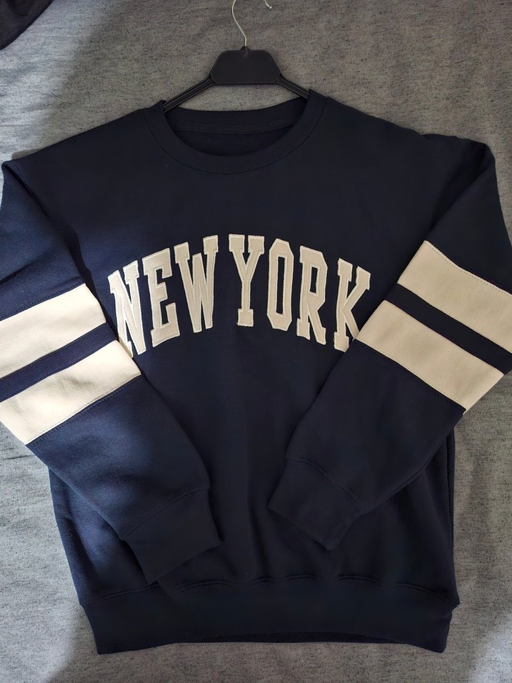 Lacivert Baskılı Kadın Sweatshirt - Görsel 2