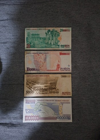 Türkiye Eski Banknot Seti - 4 Parça - Görsel 2