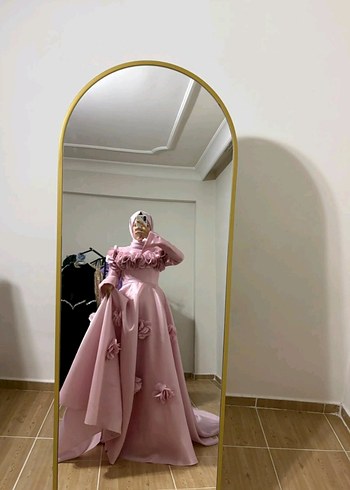 Pudra Pembe Uzun Drapeli Nişan abiyesi