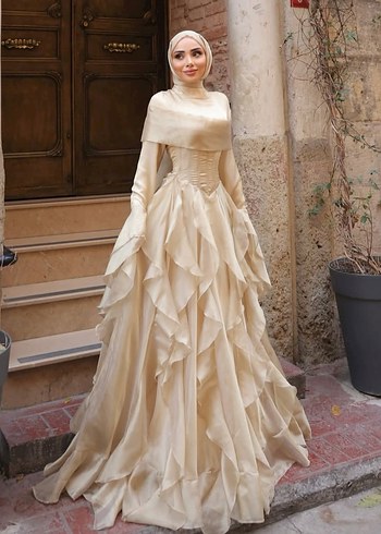 tesettür abiye nikah elbisesi - Görsel 2