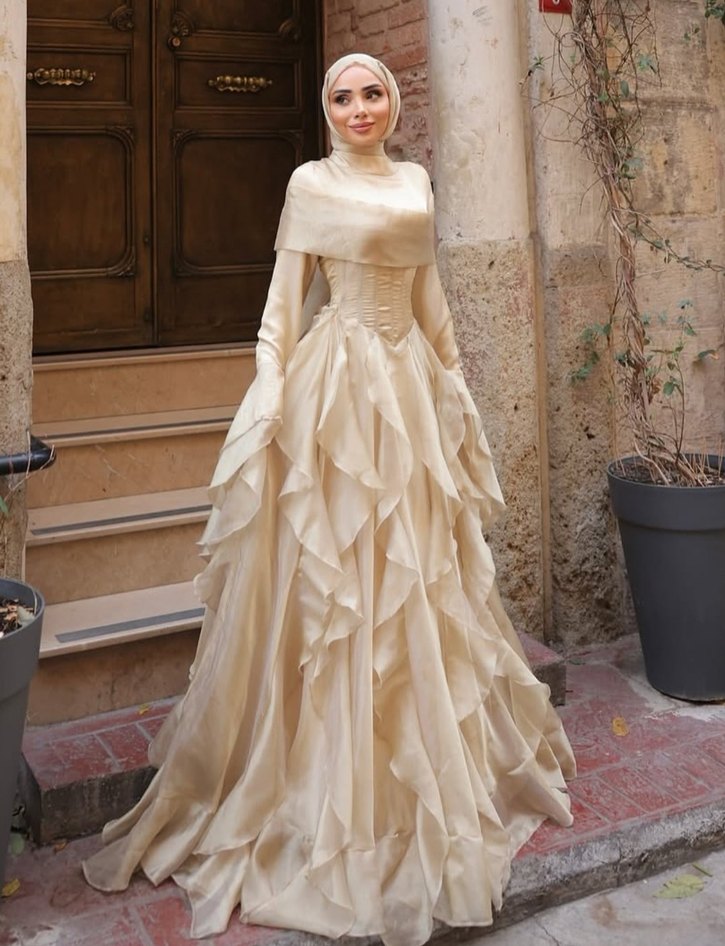 tesettür abiye nikah elbisesi - Görsel 2