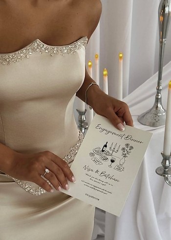 ÖZEL TASARIM KİŞİYE ÖZEL DİKİM ZEYNEP BRİDAL TASARIM NİŞAN ABİYE - Görsel 3