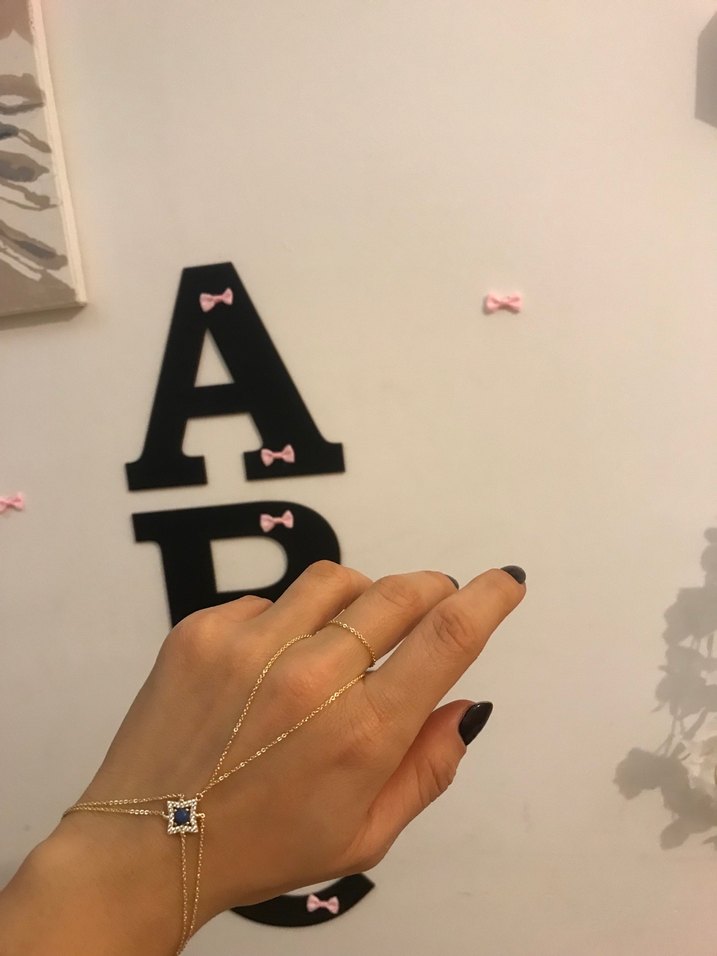 Altın Renk Zincir Detaylı Kadın El Zinciri - Görsel 2