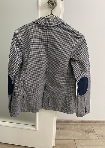 s Beden Gri Düğmeli Kadın Blazer Ceket