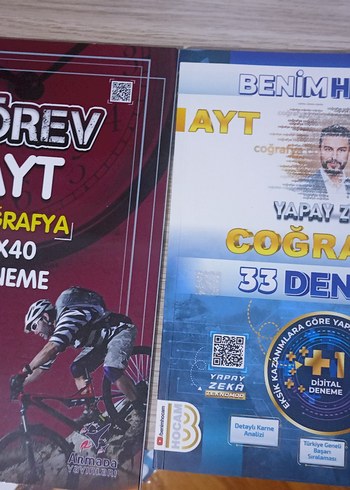 COĞRAFYA AYT DENEME SETİ SIFIR benim hocam ve görev yayınları