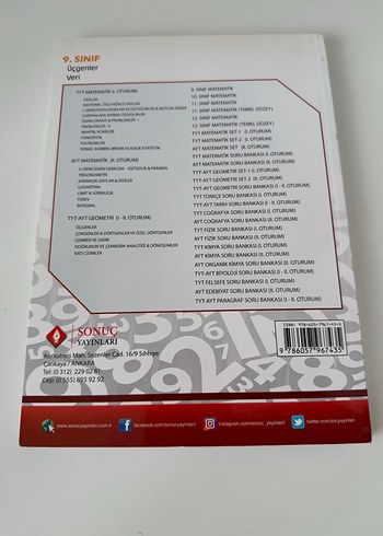 Sonuç Yayınları 9. Sınıf Matematik Soru Bankası