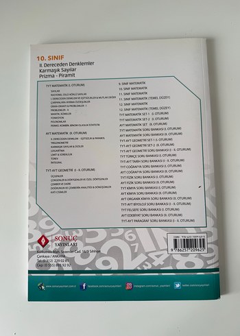 Beden Sonuc yayınları 10. Sınıf Matematik Soru Bankası