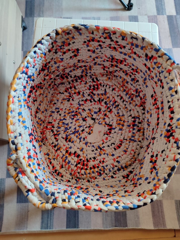 Renkli Örgü Sepet ve Saklama Çantası - Görsel 2