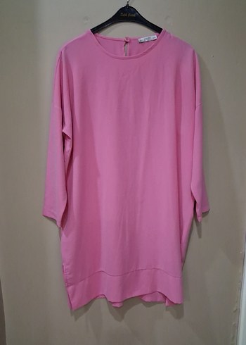 Pembe Uzun Kollu Kadın Tunik