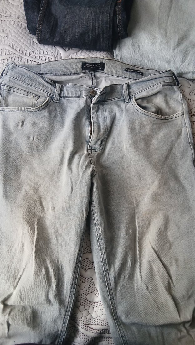 Gri Düğmeli Kadın Midi Denim Pantolon - Görsel 2