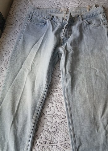 Gri Rahat Kesim Kadın Denim Pantolon - Görsel 2