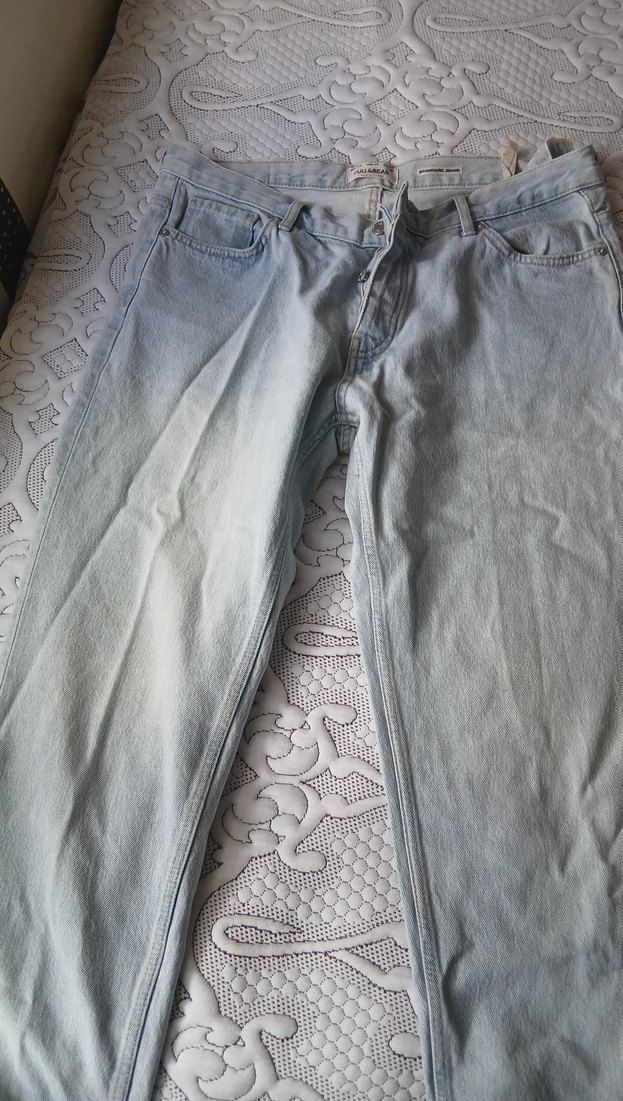 Gri Rahat Kesim Kadın Denim Pantolon - Görsel 2