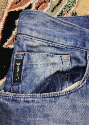 Erkek Mavi Bağlamalı Düğmeli Bol Kesim Kot - Görsel 5