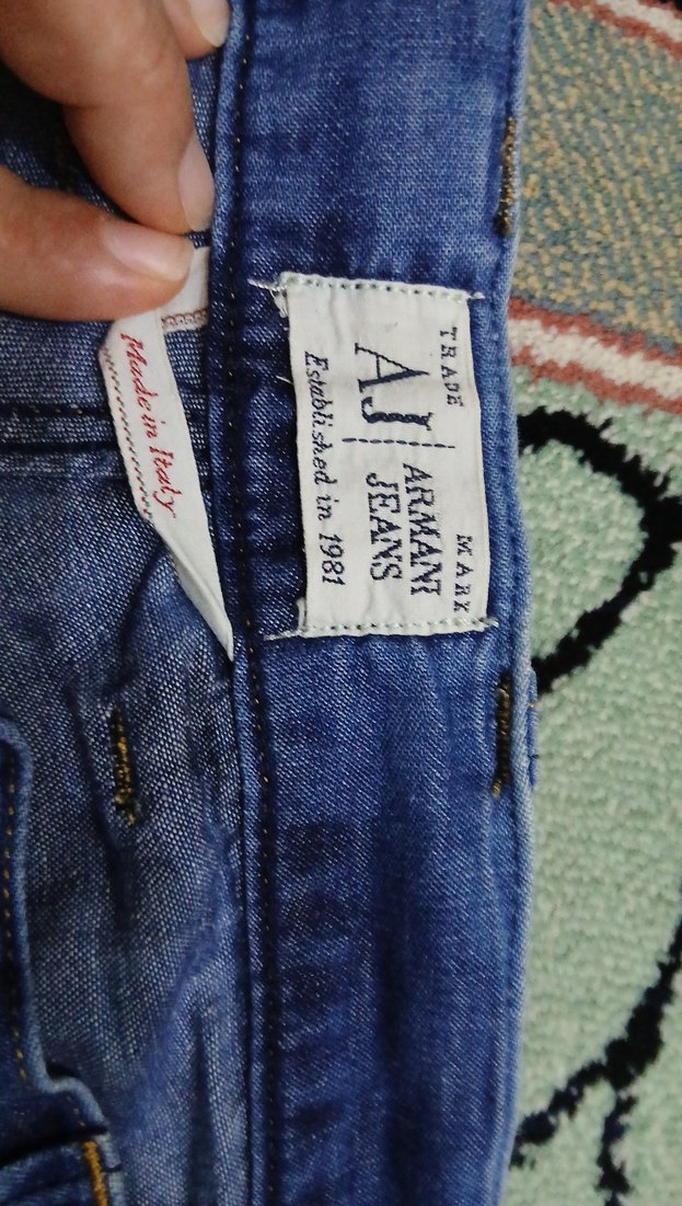 Erkek Mavi Bağlamalı Düğmeli Bol Kesim Kot - Görsel 4