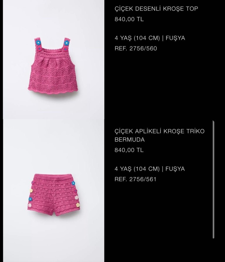 Zara pembe çiçek detaylı takım - Görsel 5