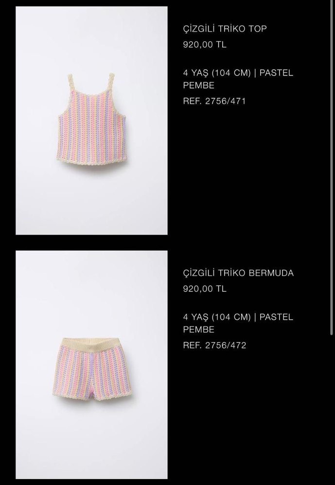 Zara renkli çizgili takım - Görsel 4