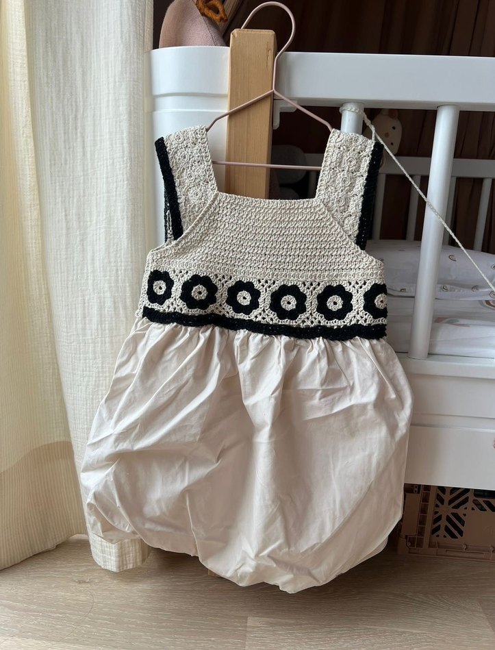 Zara kroşe detaylı balon elbisesi - Görsel 5