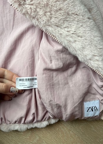 Zara sıfır pembe peluş ceket - Görsel 5