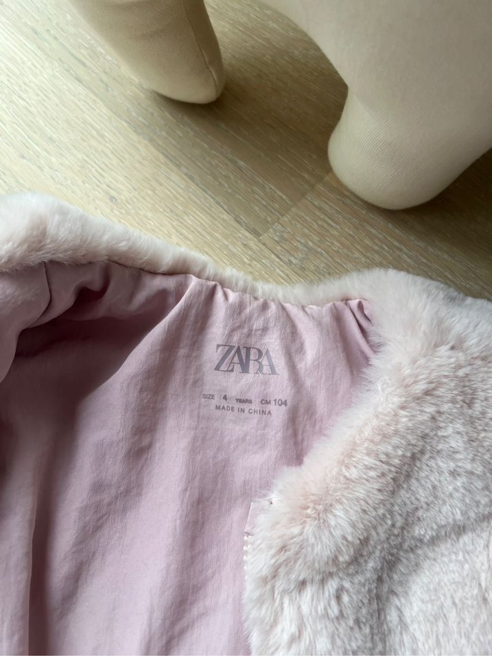 Zara sıfır pembe peluş ceket - Görsel 4