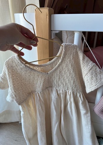 Zara krem elbise - Görsel 2