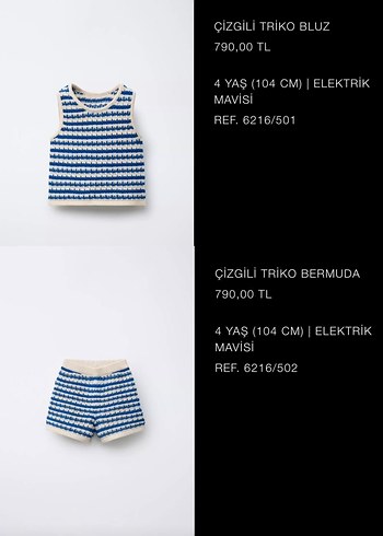 Zara mavi triko takımı - Görsel 8