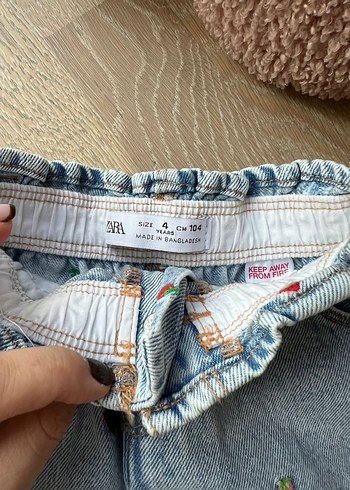 Zara YENİ çiçekli kot etek - Görsel 4