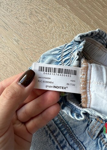 Zara YENİ çiçekli kot etek - Görsel 5