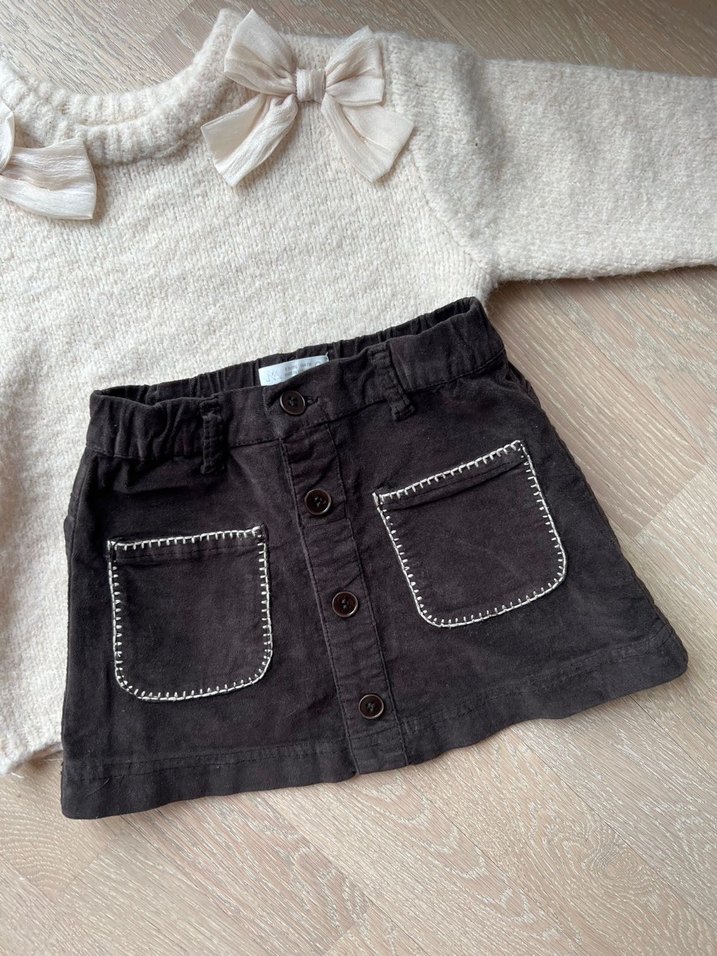 Zara kadife cepli etek - Görsel 4