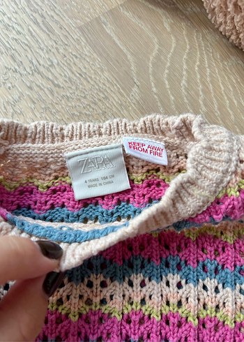 Zara çizgili triko takım - Görsel 3