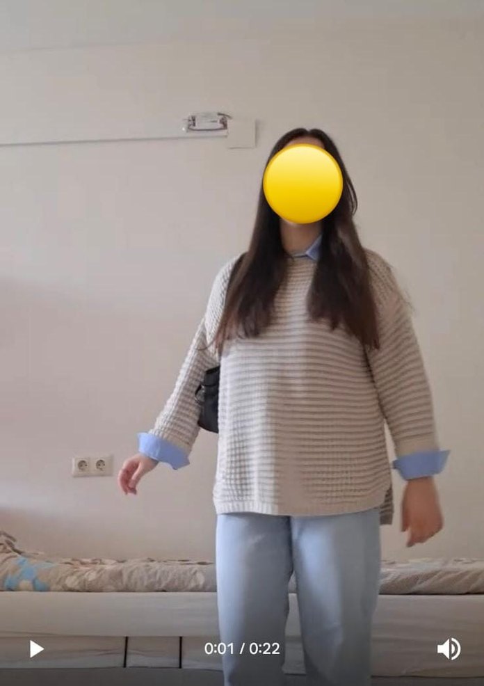 Bej Örgü Kadın Triko Kazak - Görsel 3