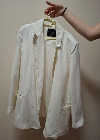 Beyaz Blazer ceket - Görsel 2