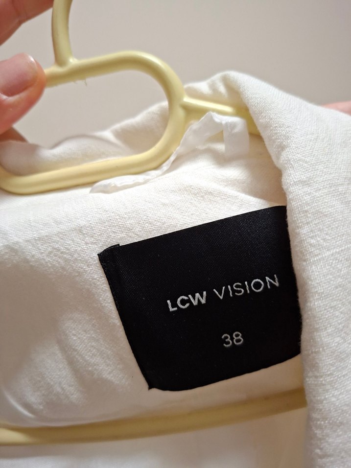 Beyaz Blazer ceket - Görsel 3