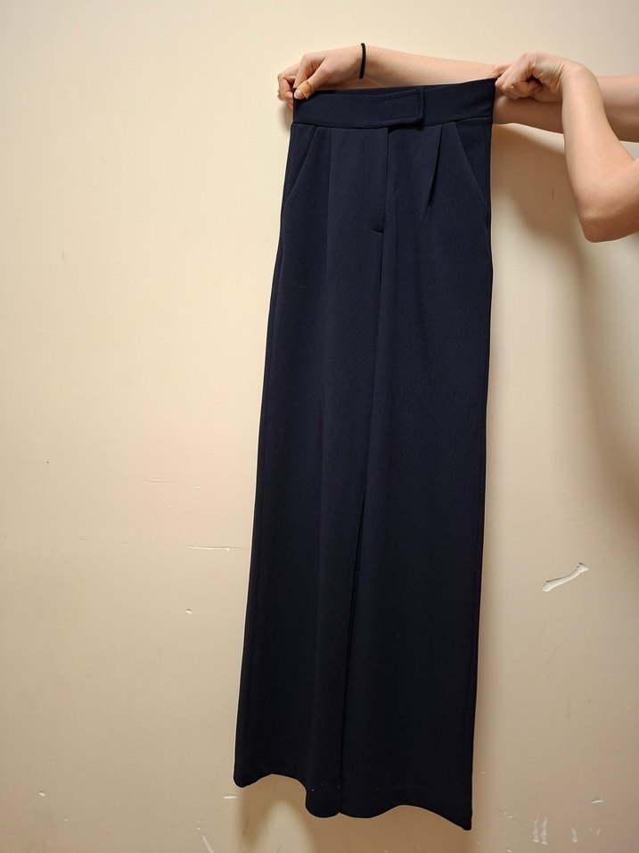 lacivert palazzo pantalon - Görsel 2