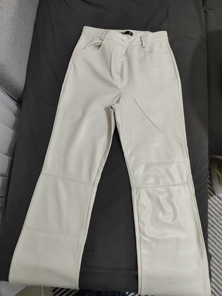 Krem Deri Pantolon - Görsel 2