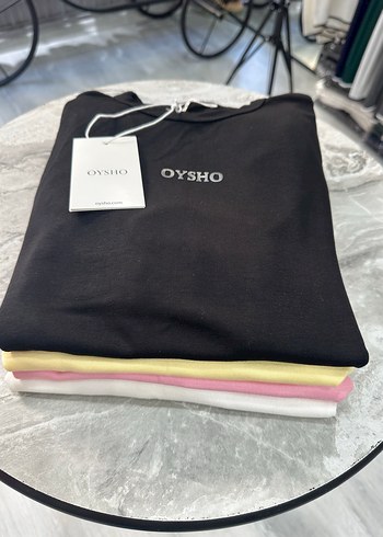 s Beden Oysho Pamuklu uzun Kollu Baskılı Tişört