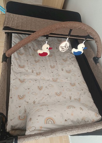 Bej Renkli Bebek Oyun Parkı Yatağı - Görsel 4