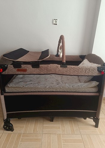 Bej Renkli Bebek Oyun Parkı Yatağı - Görsel 5