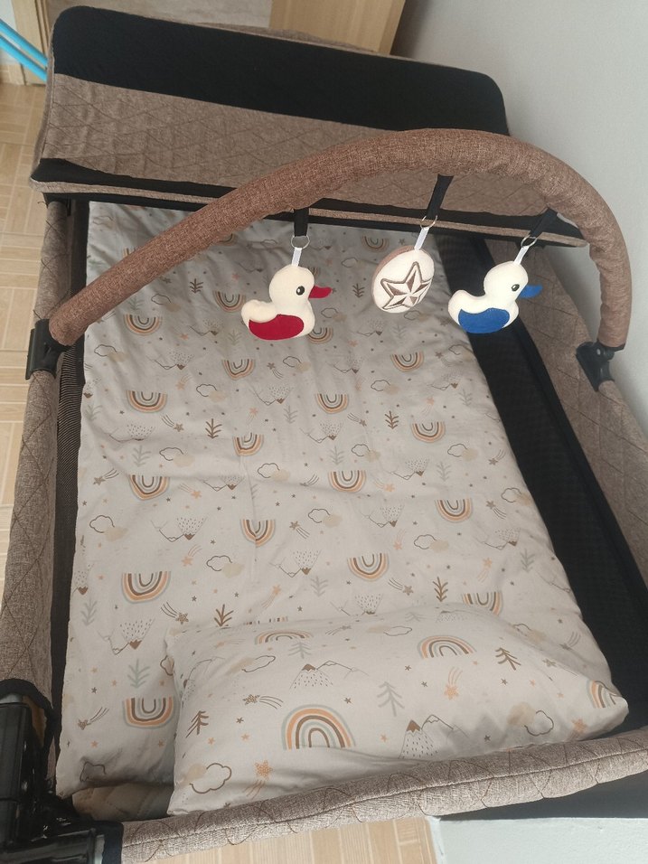 Bej Renkli Bebek Oyun Parkı Yatağı - Görsel 4