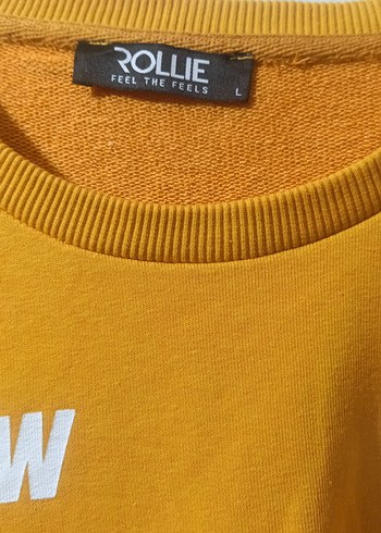 Sarı Baskılı Uzun Kollu Salaş Sweatshirt - Görsel 2