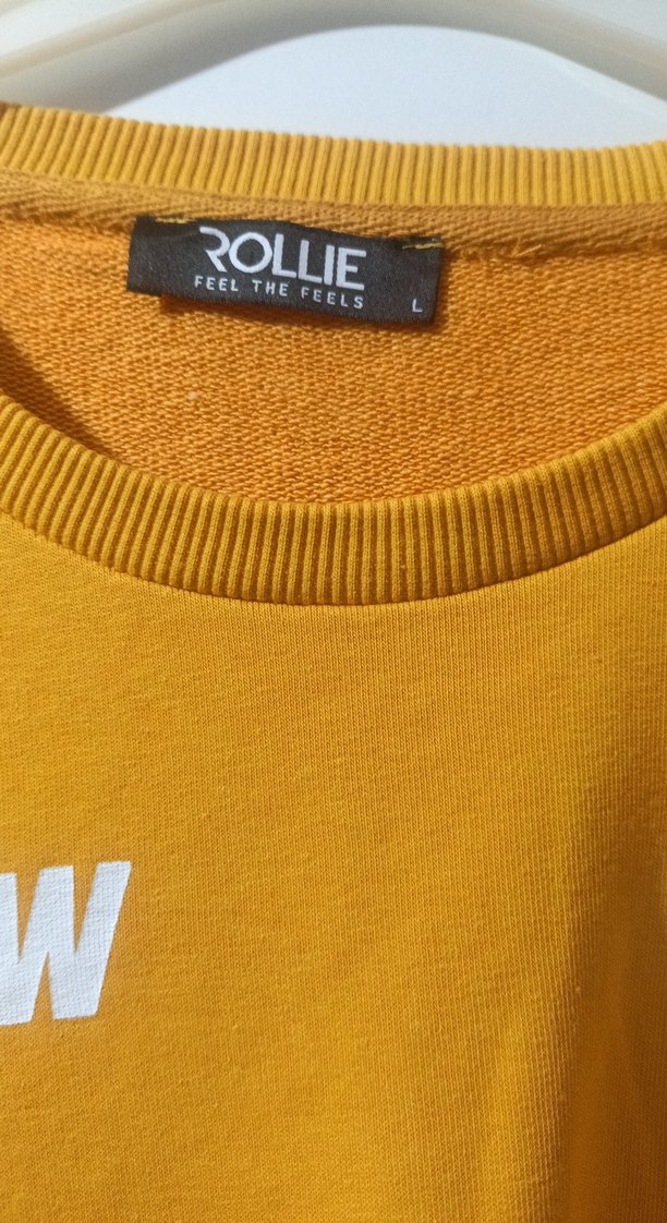 Sarı Baskılı Uzun Kollu Salaş Sweatshirt - Görsel 2