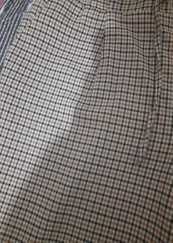 Düğmeli Bej Kadın Kumaş Pantolon - Görsel 2