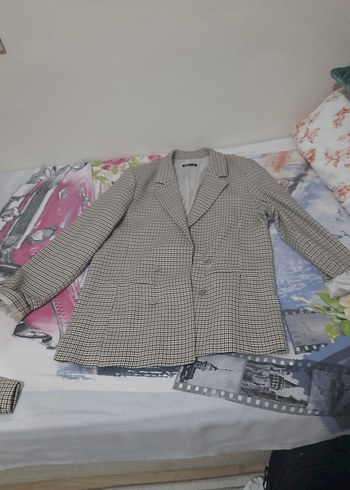 Düğmeli Bej Kadın Kumaş Pantolon - Görsel 7