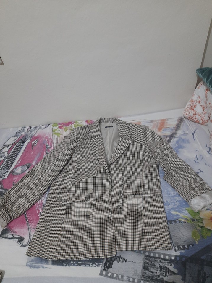 Düğmeli Bej Kadın Kumaş Pantolon - Görsel 4