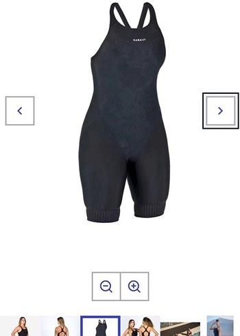 NABAIJI Siyah Kadın Yüzücü Şortu - Kamyleon Geol 500 - Görsel 3