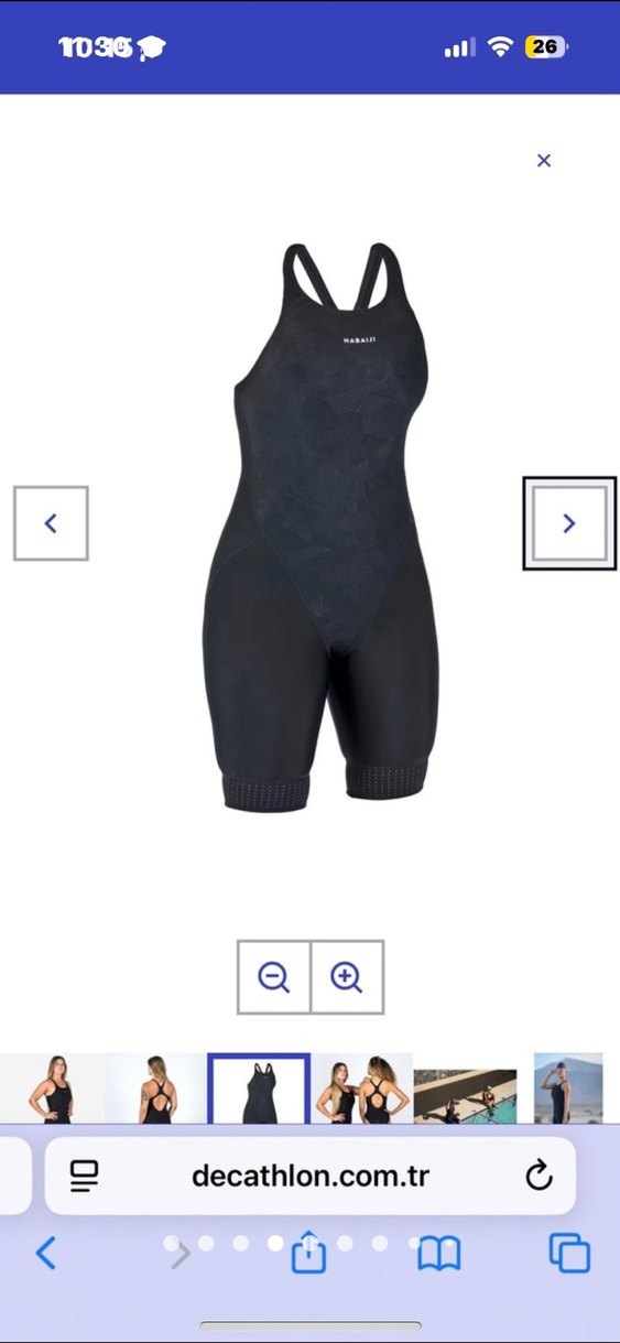 NABAIJI Siyah Kadın Yüzücü Şortu - Kamyleon Geol 500 - Görsel 3