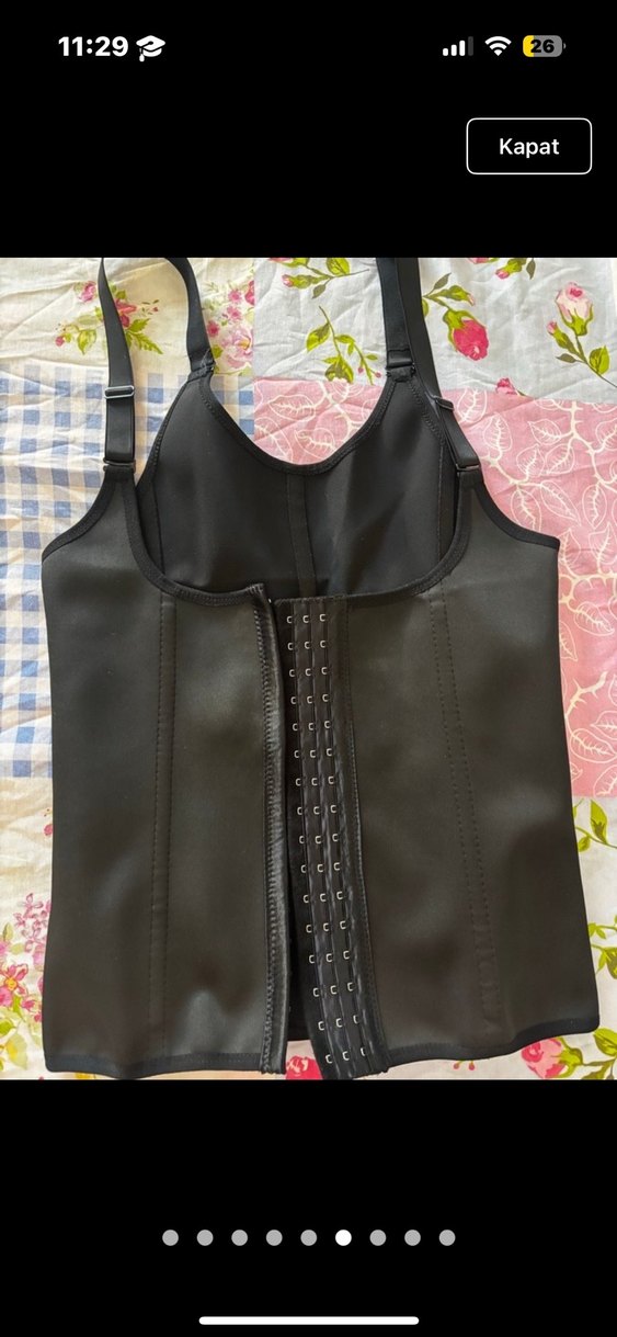 EMBA Siyah Mini Lateks Korse - Görsel 4