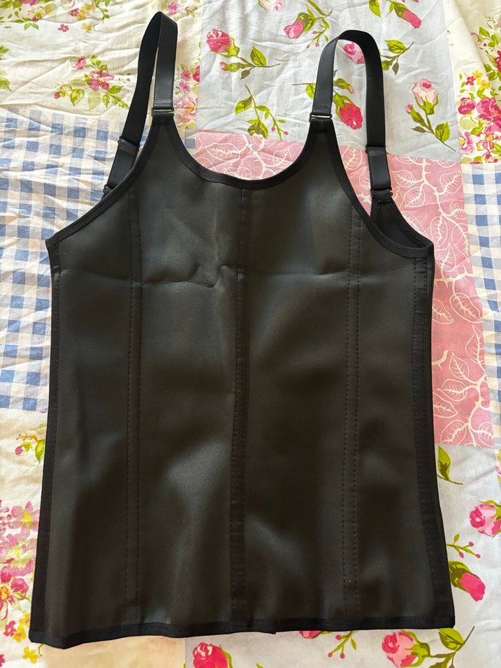 Ayarlanabilir Siyah Lateks Korse, 7 Çelik Balenli - Görsel 5