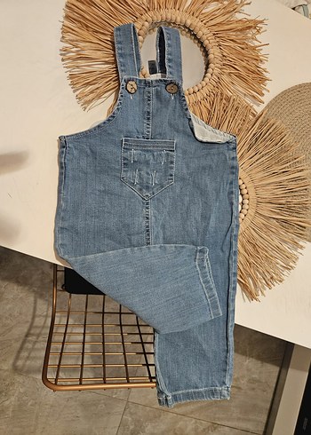 Çocuk Denim Askılı Bahçıvan Tulum